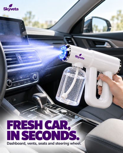 Skyveta Nano Mist Sprayer | Cordless Rechargeable Blue Light Mist Gun